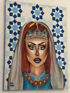 Voir le détail de cette oeuvre: Laa femme amazigh et le zelige.